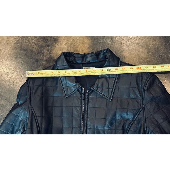 Nice Long Women’s Brandon Thomas Leather Jacket Size XL but fits like Large - Picture 5 of 8